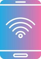 Wifi Glyph Gradient Icon Design vector