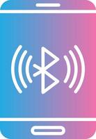 Bluetooth Glyph Gradient Icon Design vector