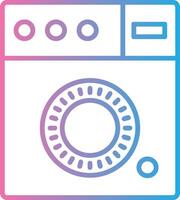 Washing Machine Line Gradient Icon Design vector