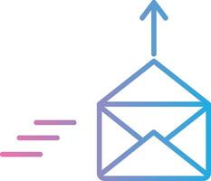 Mail Line Gradient Icon Design vector
