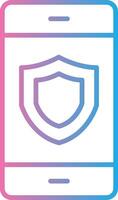 Security Line Gradient Icon Design vector