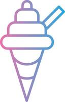 Ice Cream Line Gradient Icon Design vector