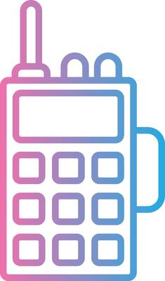 Walkie Talkie Line Gradient Icon Design