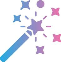 Magic Wand Glyph Gradient Icon Design vector