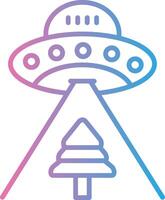 Ufo Line Gradient Icon Design vector