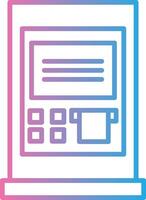 Atm Line Gradient Icon Design vector