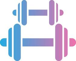 Dumbbell Glyph Gradient Icon Design vector