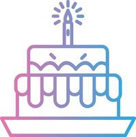 Cake Line Gradient Icon Design vector