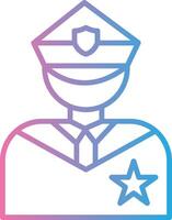policía línea degradado icono diseño vector
