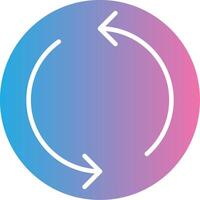 Repeat Glyph Gradient Icon Design vector