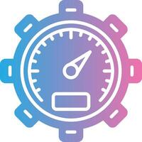 Pressure Gauge Glyph Gradient Icon Design vector