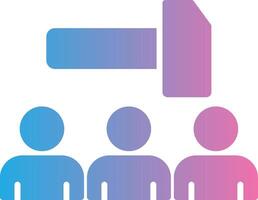 Team Building Glyph Gradient Icon Design vector