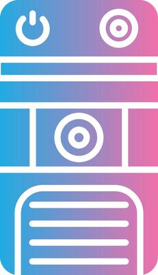 Cpu Glyph Gradient Icon Design