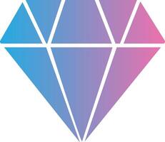 Diamond Glyph Gradient Icon Design vector