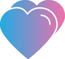 Heart Glyph Gradient Icon Design vector