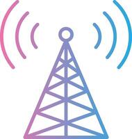 Radio Tower Line Gradient Icon Design vector