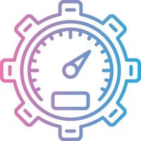 Pressure Gauge Line Gradient Icon Design vector