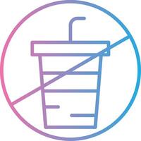 No Drink Line Gradient Icon Design vector