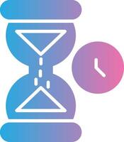 Hourglass Glyph Gradient Icon Design vector