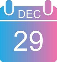 December Glyph Gradient Icon Design vector
