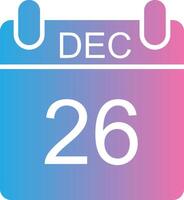 December Glyph Gradient Icon Design vector