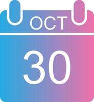 October Glyph Gradient Icon Design vector