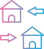 Change Of Housing Line Gradient Icon Design vector