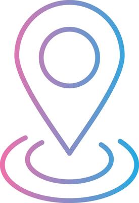 Place Line Gradient Icon Design