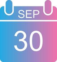 September Glyph Gradient Icon Design vector