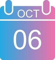 October Glyph Gradient Icon Design vector