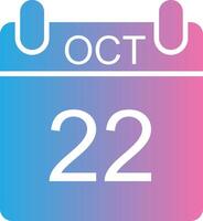 October Glyph Gradient Icon Design vector