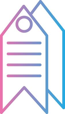 Tag Line Gradient Icon Design