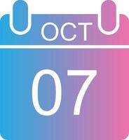 October Glyph Gradient Icon Design vector