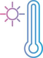 Thermometer Line Gradient Icon Design vector