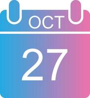 October Glyph Gradient Icon Design vector