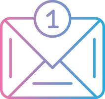 Email Line Gradient Icon Design vector