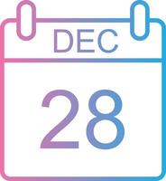 December Line Gradient Icon Design vector