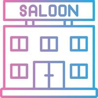 Saloon Line Gradient Icon Design vector