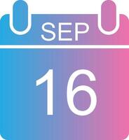 September Glyph Gradient Icon Design vector