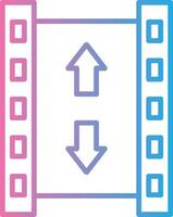 Roll Line Gradient Icon Design vector