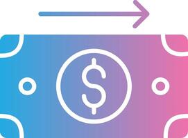 Send Money Glyph Gradient Icon Design vector