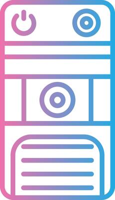Cpu Line Gradient Icon Design