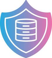 Secure Data Glyph Gradient Icon Design vector