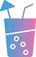 Soft Drink Glyph Gradient Icon Design vector