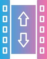 Roll Glyph Gradient Icon Design vector