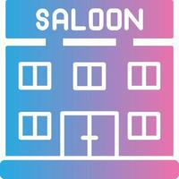 Saloon Glyph Gradient Icon Design vector