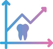 Stats Glyph Gradient Icon Design vector