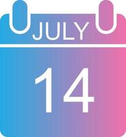 July Glyph Gradient Icon Design vector