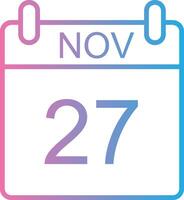 November Line Gradient Icon Design vector