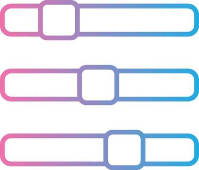 Progress Bar Line Gradient Icon Design vector